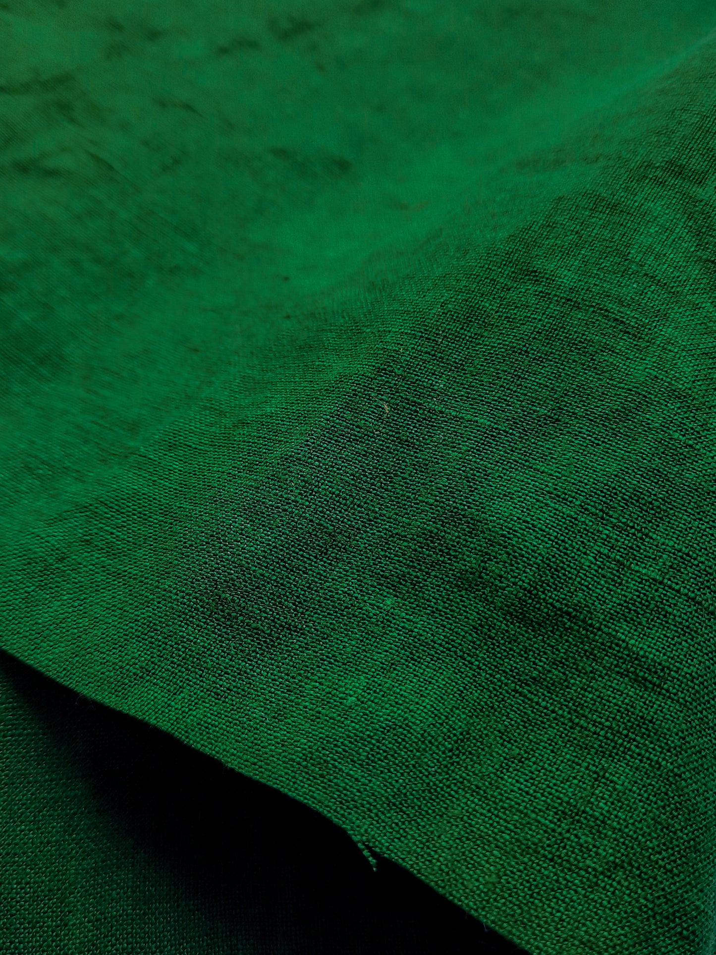 Pre-made Ziggy Dress (emerald linen blend)