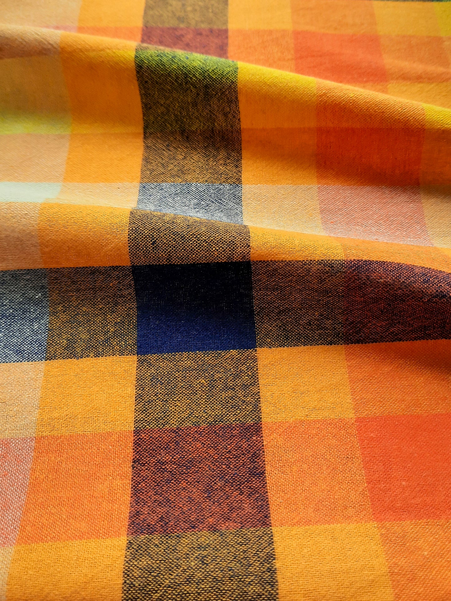 Pre-made Jacqui Blouse (yellow check) size - M, XL,