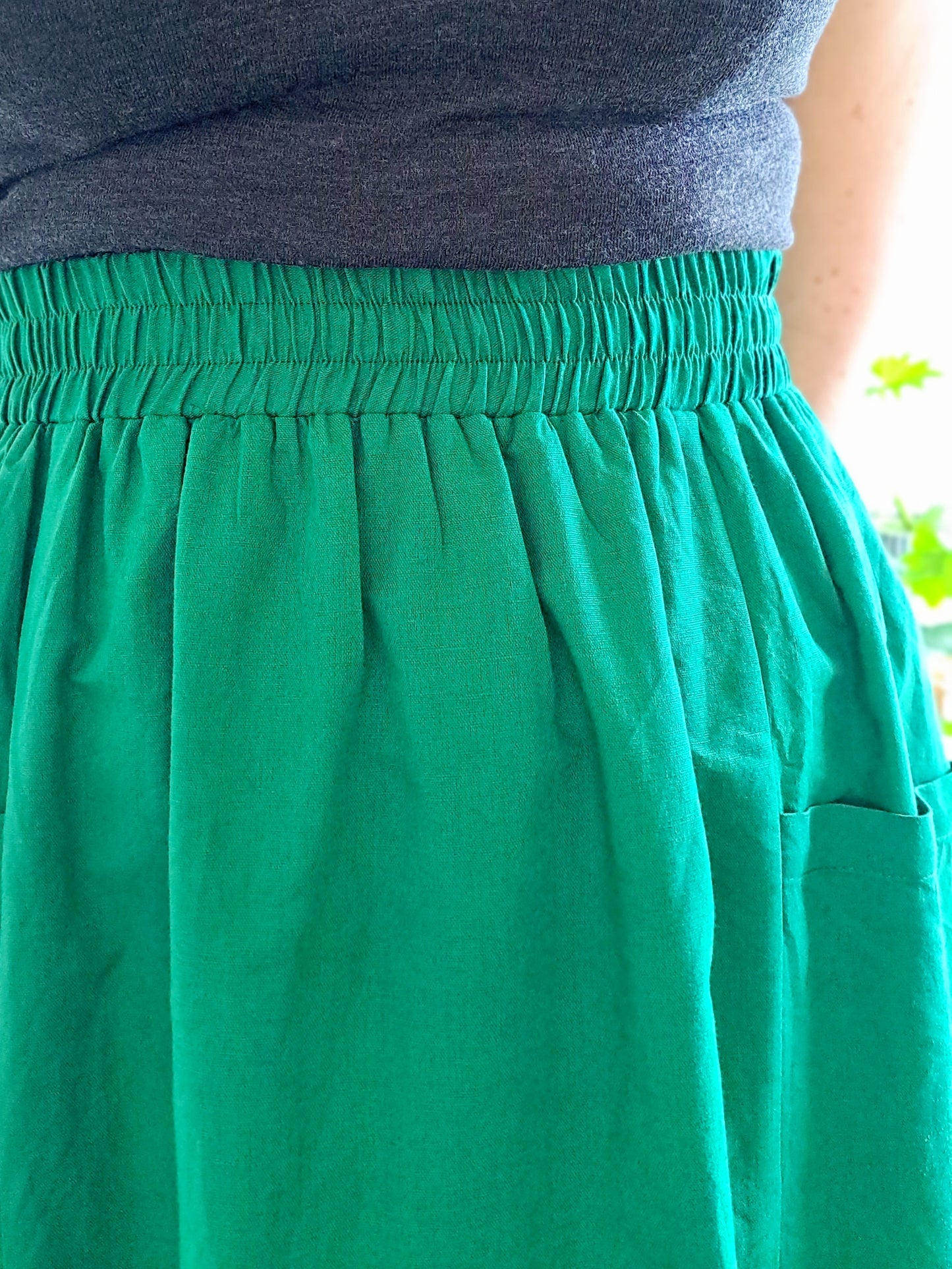 Pre-made Sadie Skirt (Emerald linen/cotton) - size XL