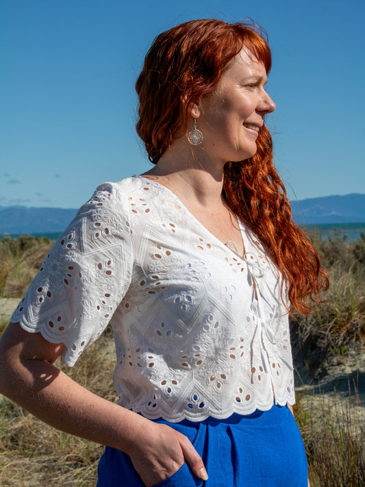 Georgie Top - broderie anglaise